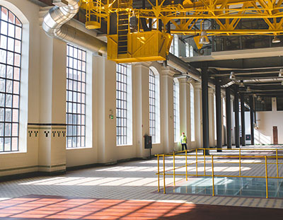 Commercial space cleaning with eco-friendly products and advanced tools